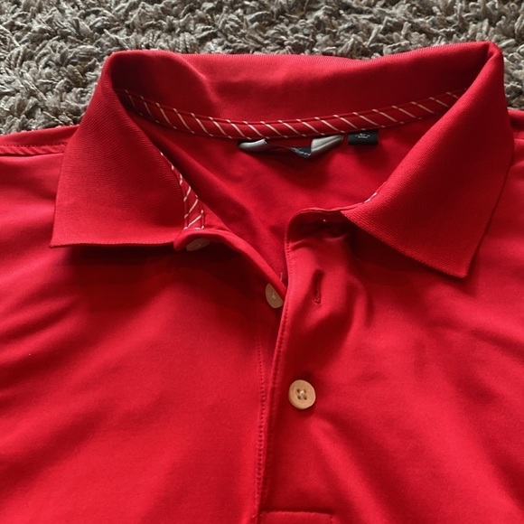 Walter Hagen Red Short Sleeve Collar Shirt Size Large - Picture 5 of 11